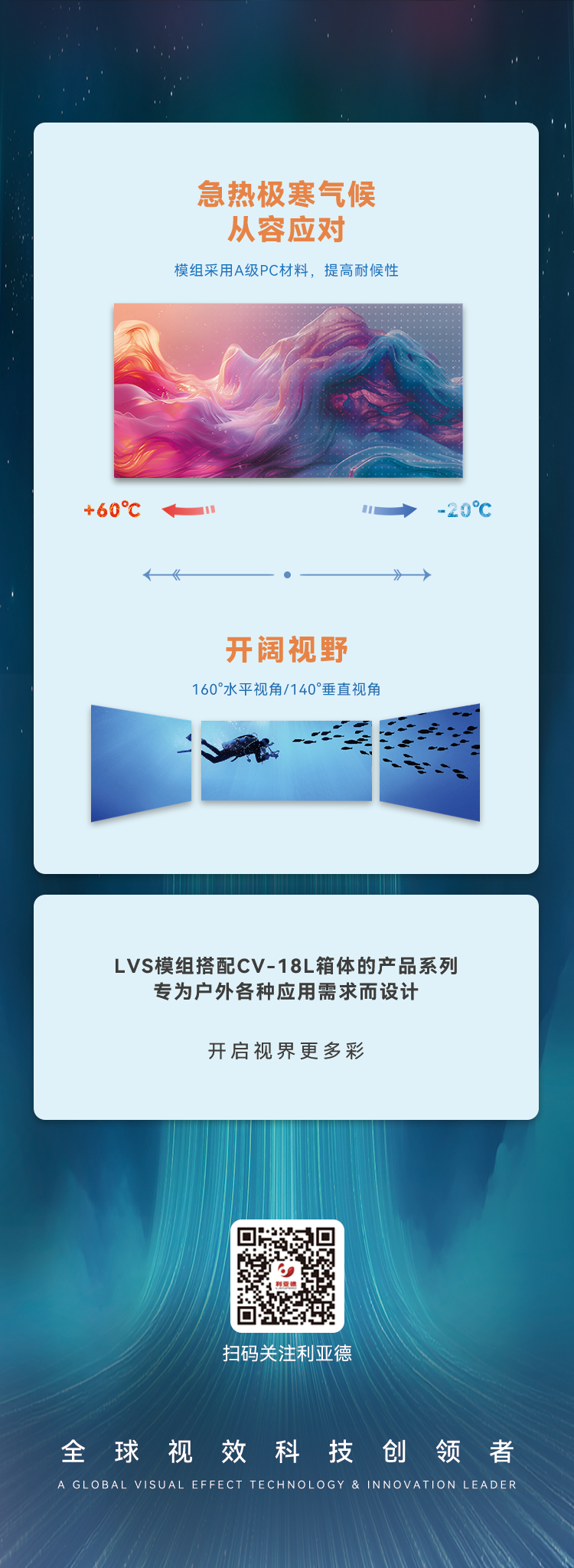 威尼斯9499高质量户外全彩显示产品：LVS系列与CV-18L系列