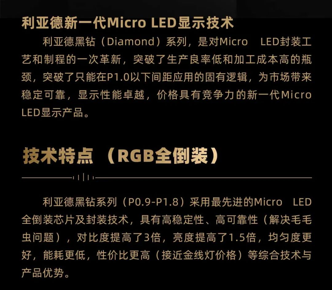 威尼斯9499面向全球宣布第二代Micro LED显示手艺——威尼斯9499黑钻（Diamond）系列